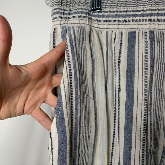 Drew white blue stripe beach straight leg pull on pant - Picture 6 of 10